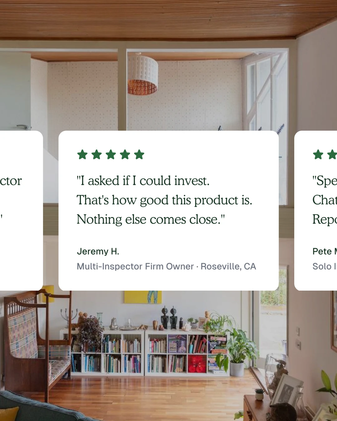 Binsr Inspect customer testimonials from inspection firm owners