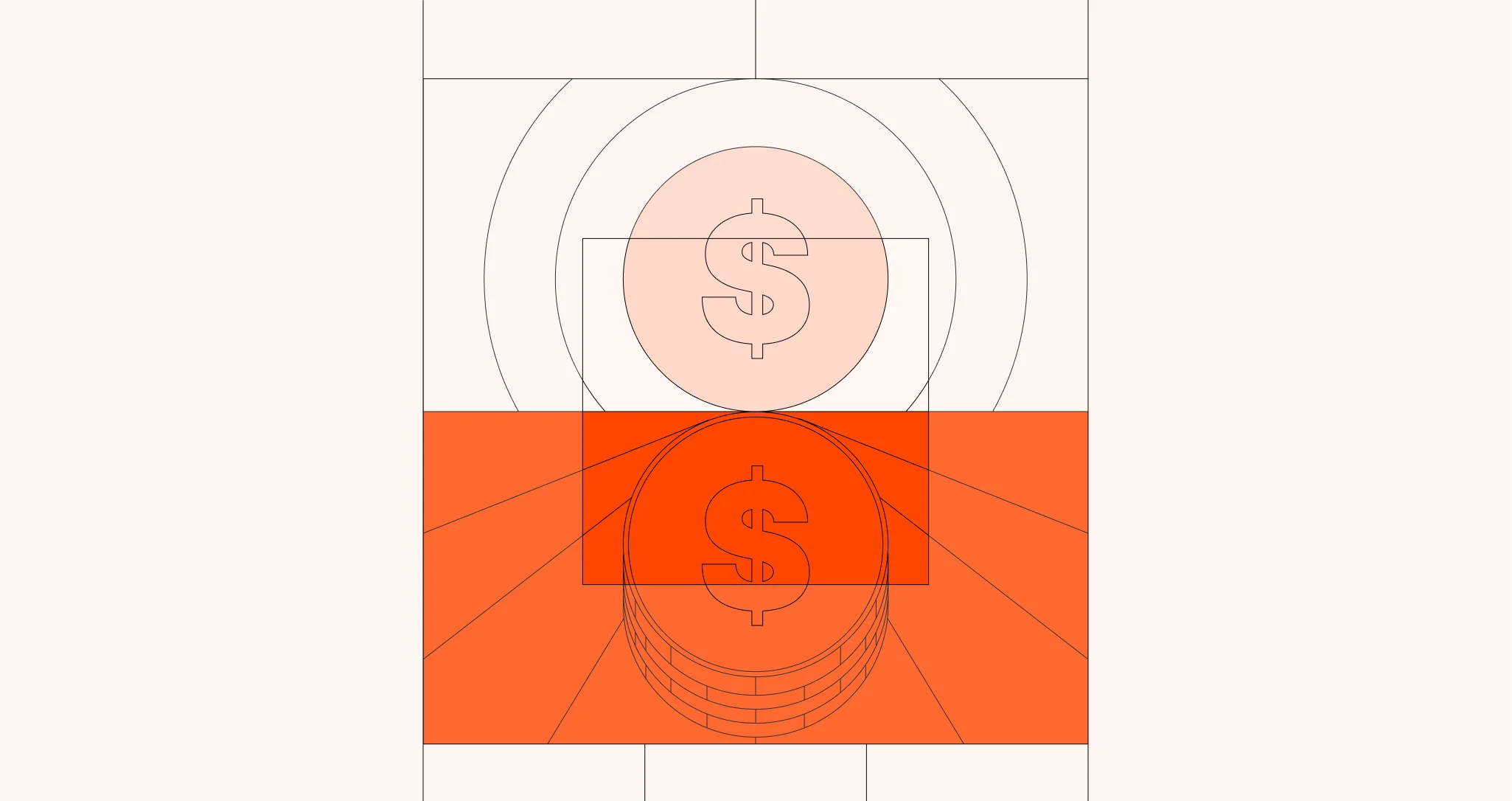 Illustration of dollar sign and coins representing the cost of neglecting brand after fundraising