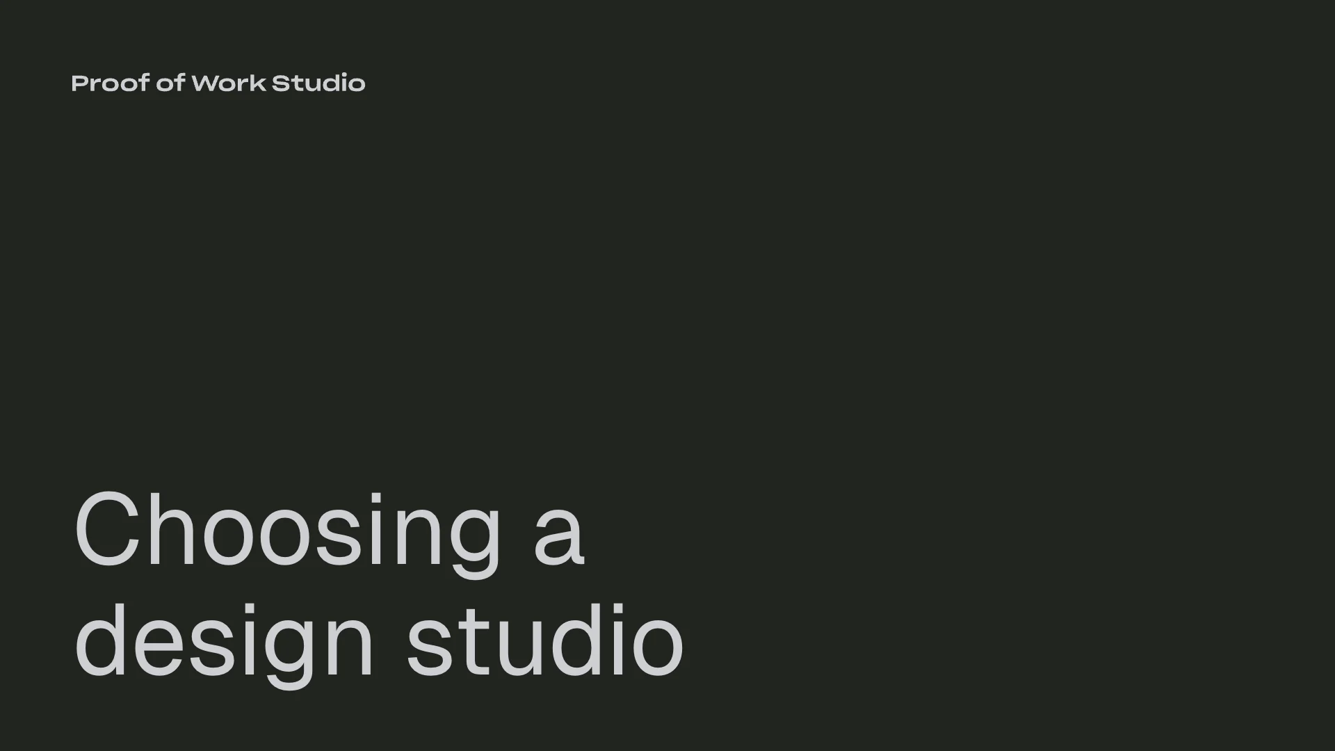 what-to-look-for-startup-design-studio blog banner by Proof of Work Studio