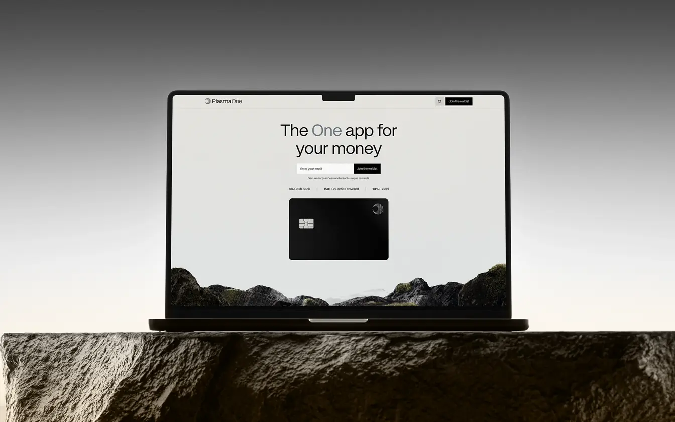 Plasma website on a laptop