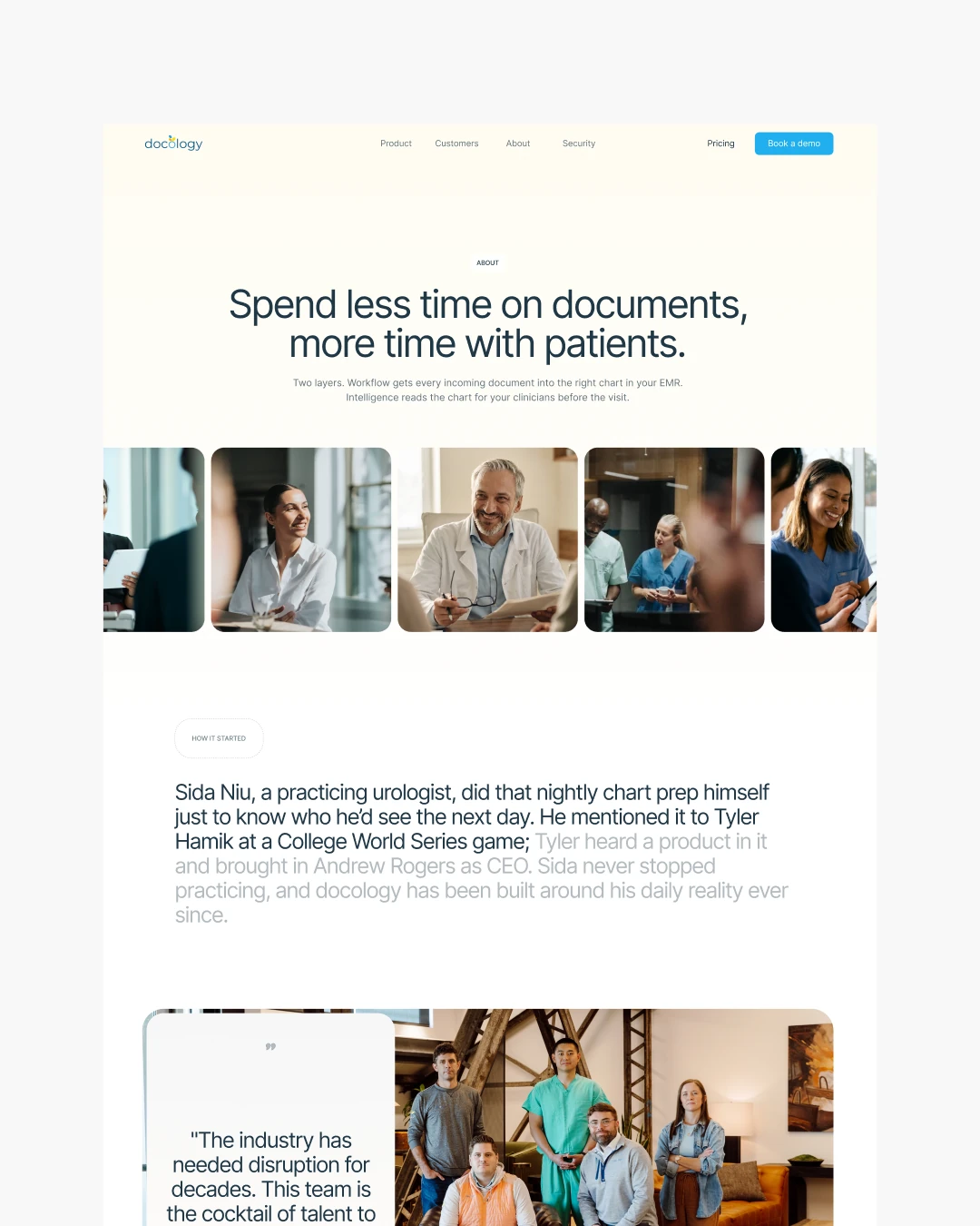 docology about page: built around a practicing urologist
