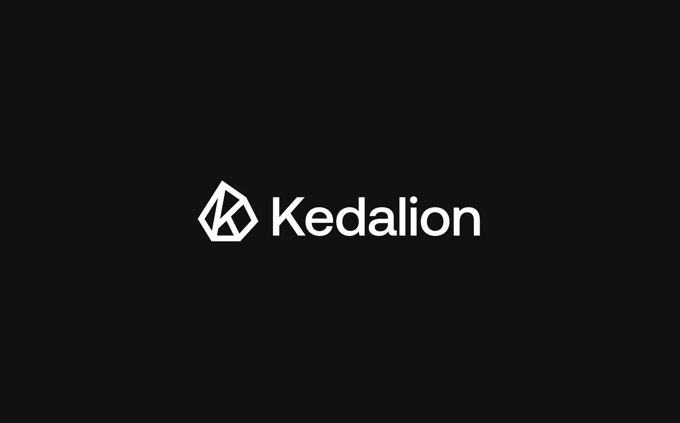 Kedalion logo lockup on black