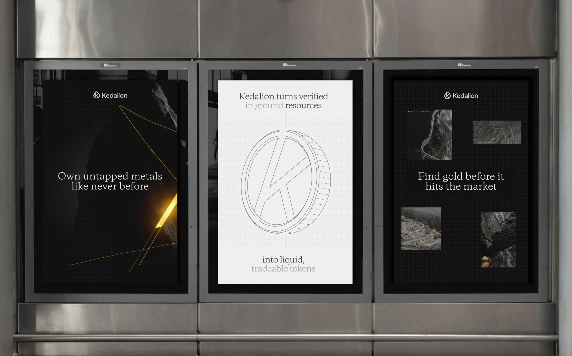 Kedalion subway posters: find gold before it hits the market
