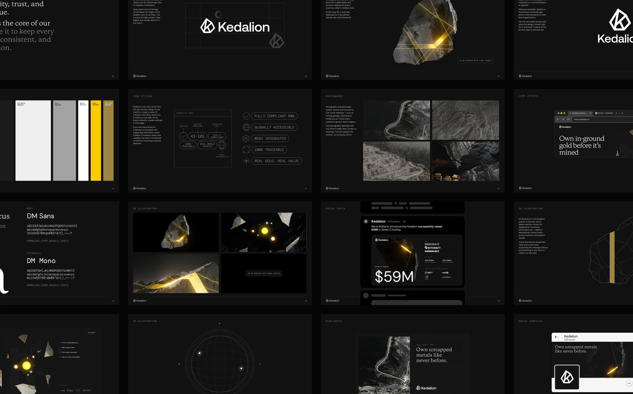 Kedalion brand guidelines spreads