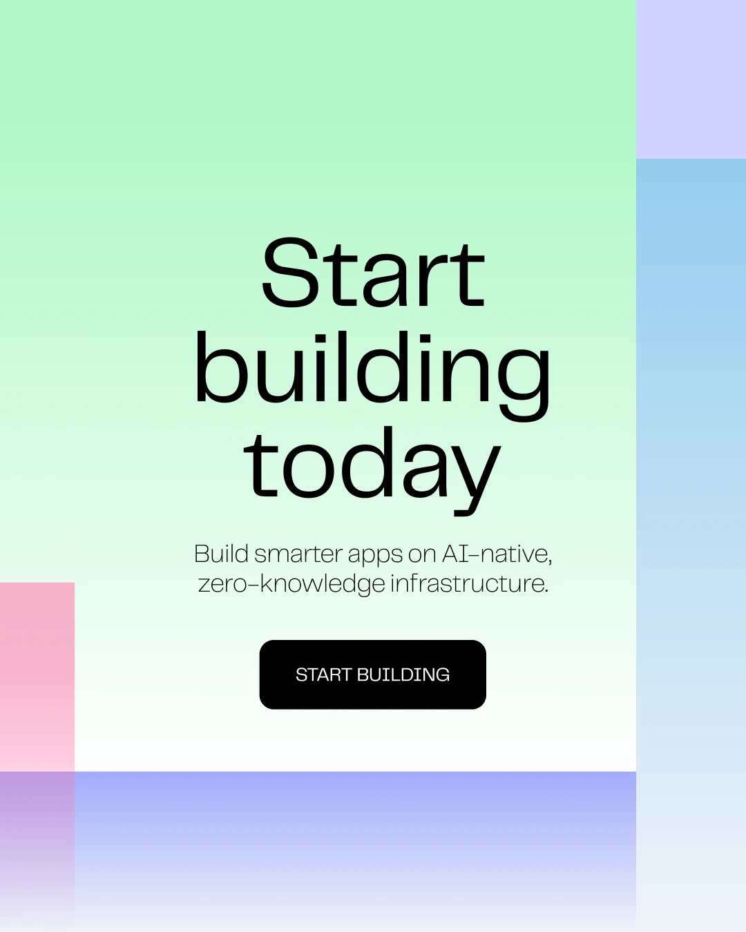 NIZK start building poster with gradient blocks