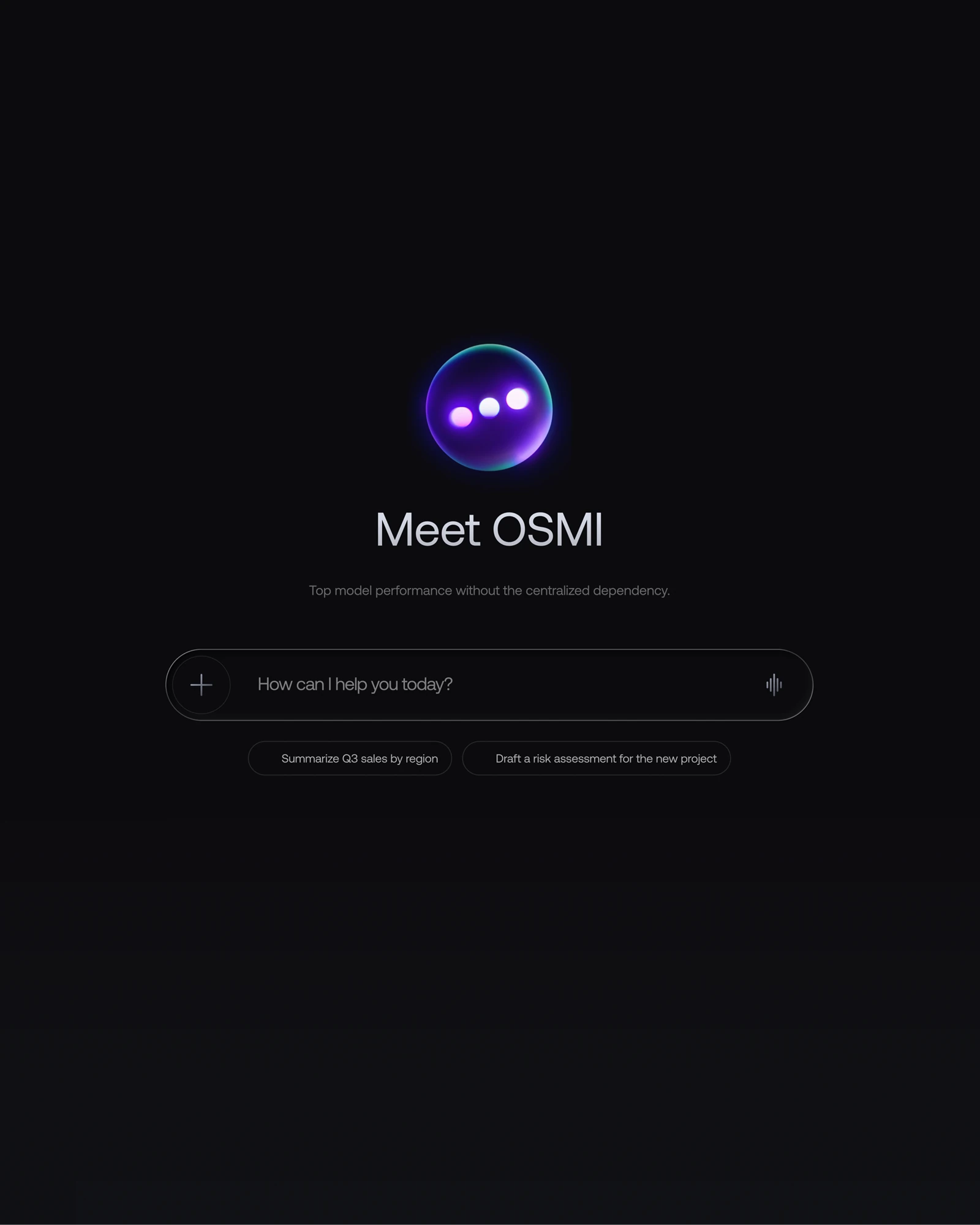 OSMI chat interface by Proof of Work Studio